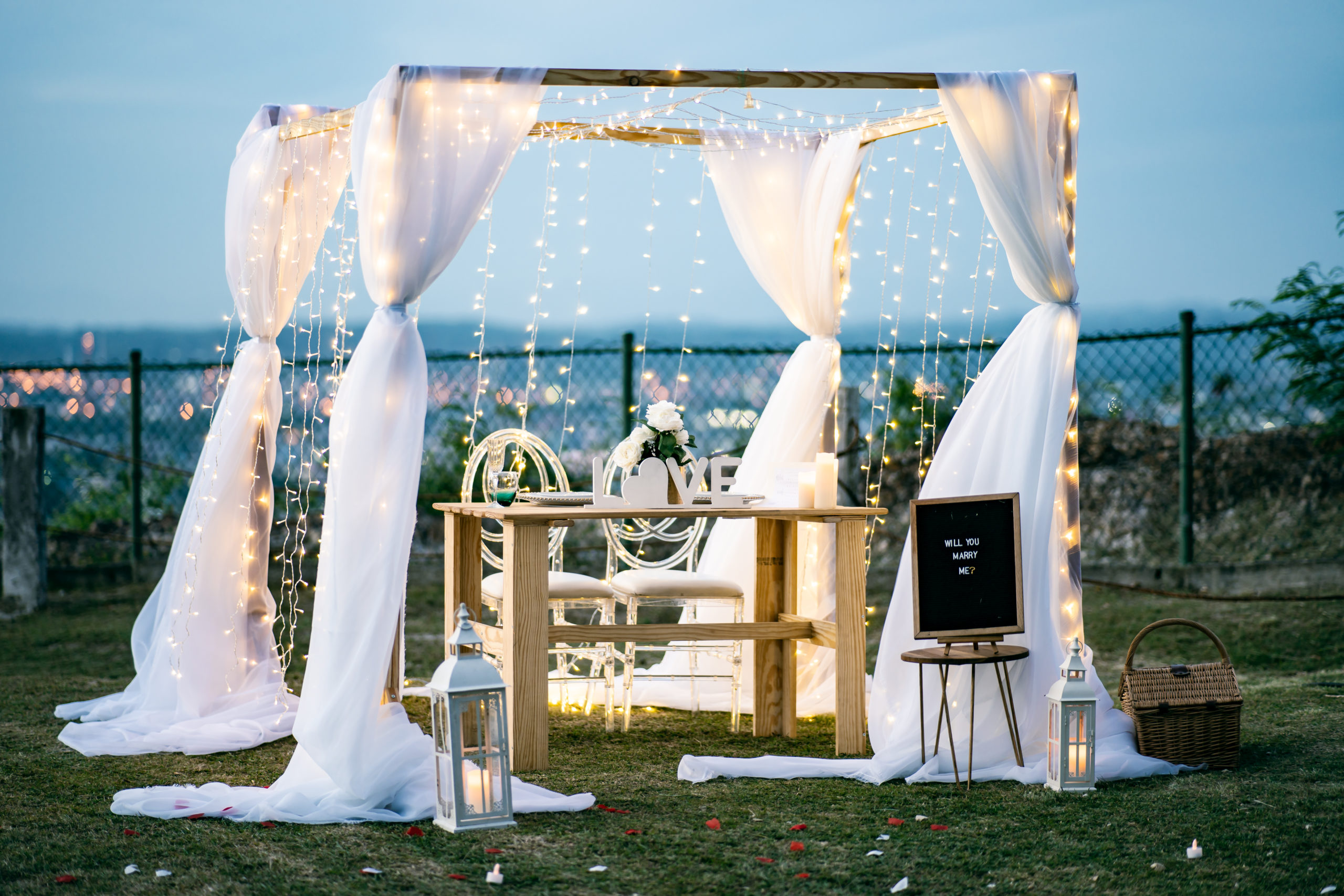 Romantic proposal at San Fernando Hill Trinidad and Tobago