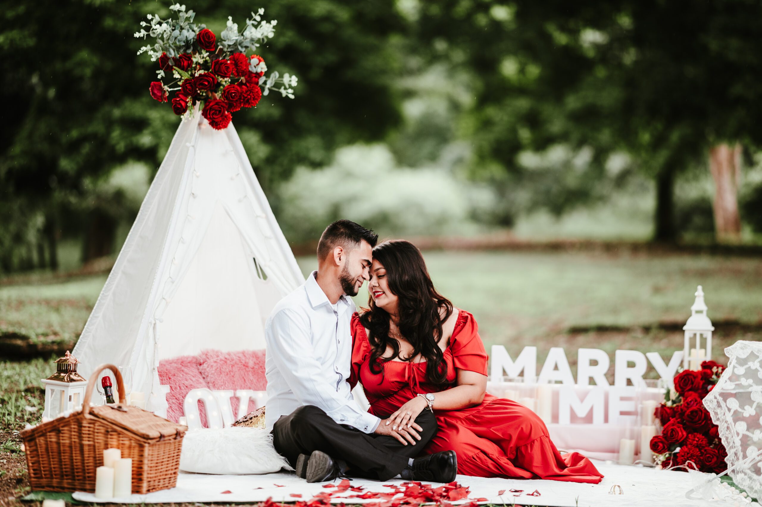 Picnic Proposal at Palmiste Park, Trinidad and Tobago