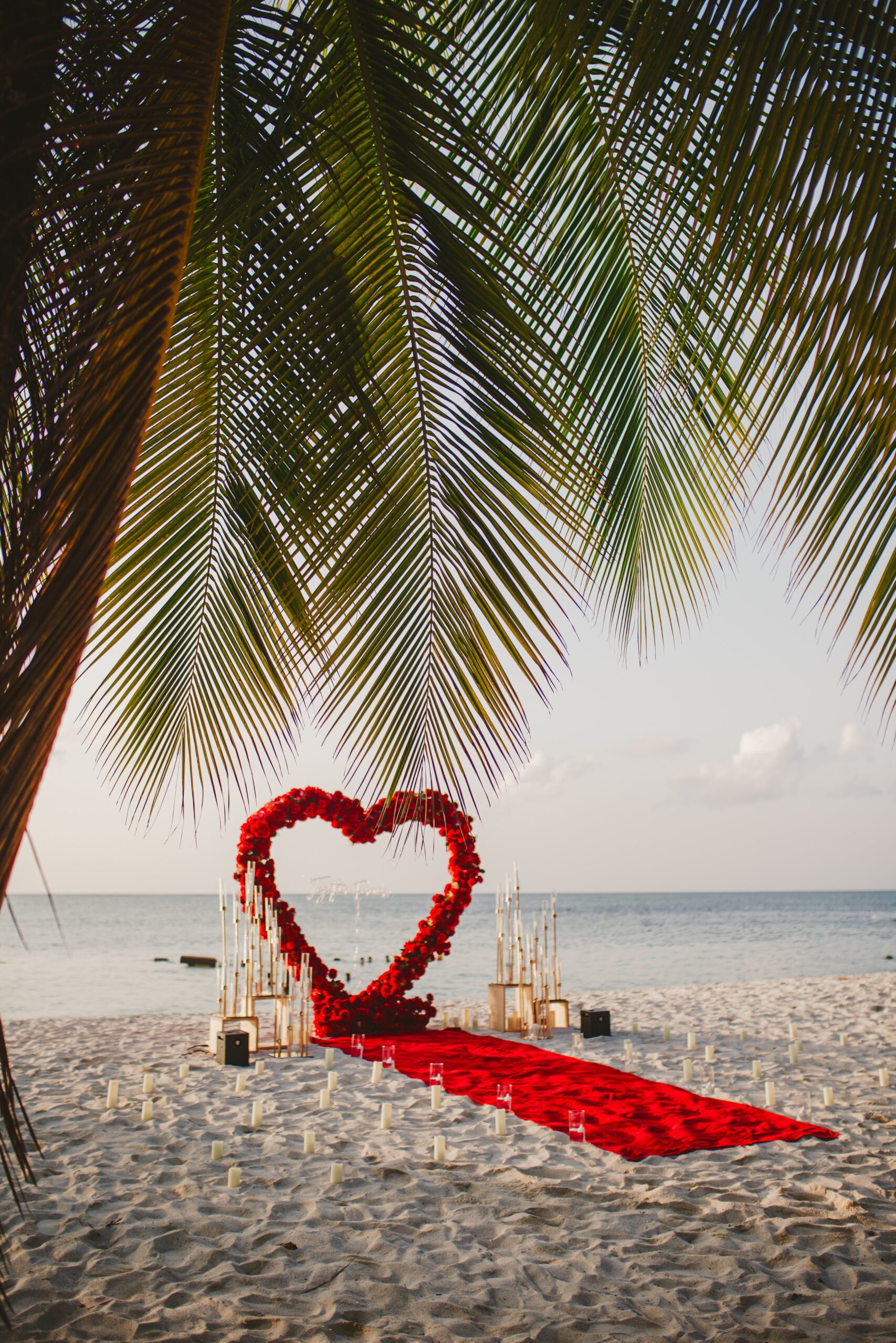 Proposal at Pigeon Point beach, Tobago