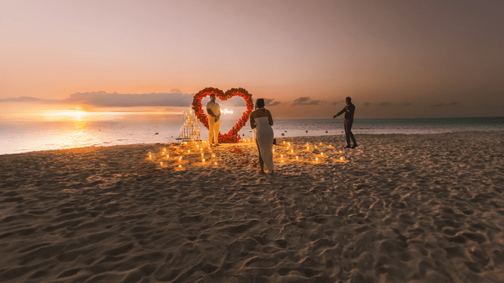 marriage proposal Pigeon Point Tobago
