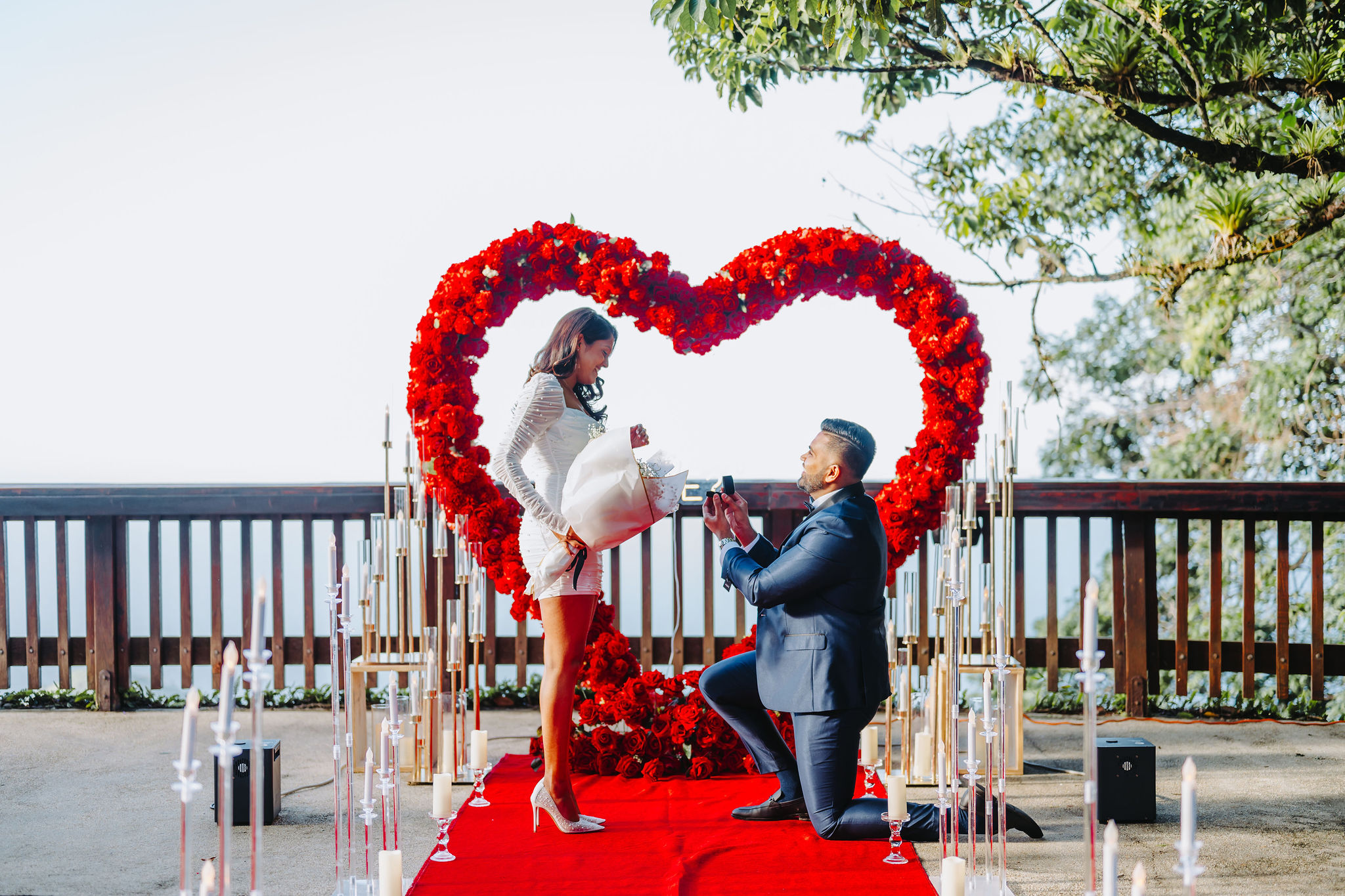 Red Heart Arch Marriage Proposal at North Deck Trinidad and Tobago