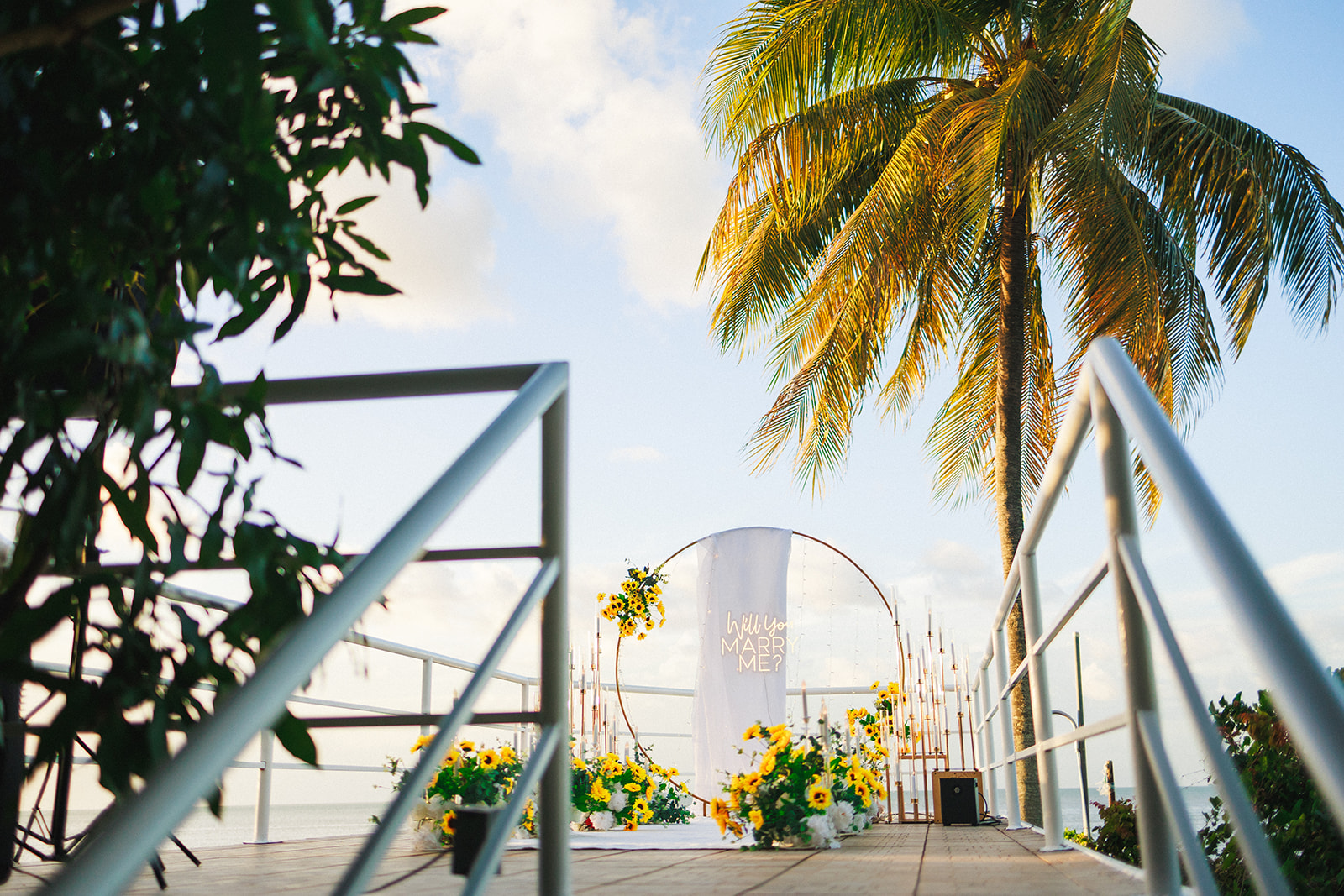 Sunflower Marriage Proposal at Bel Allure