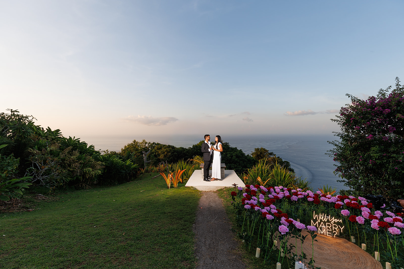 Stunning rose garden proposal at The Mahogany Ridge Airbnb Trinidad and Tobago