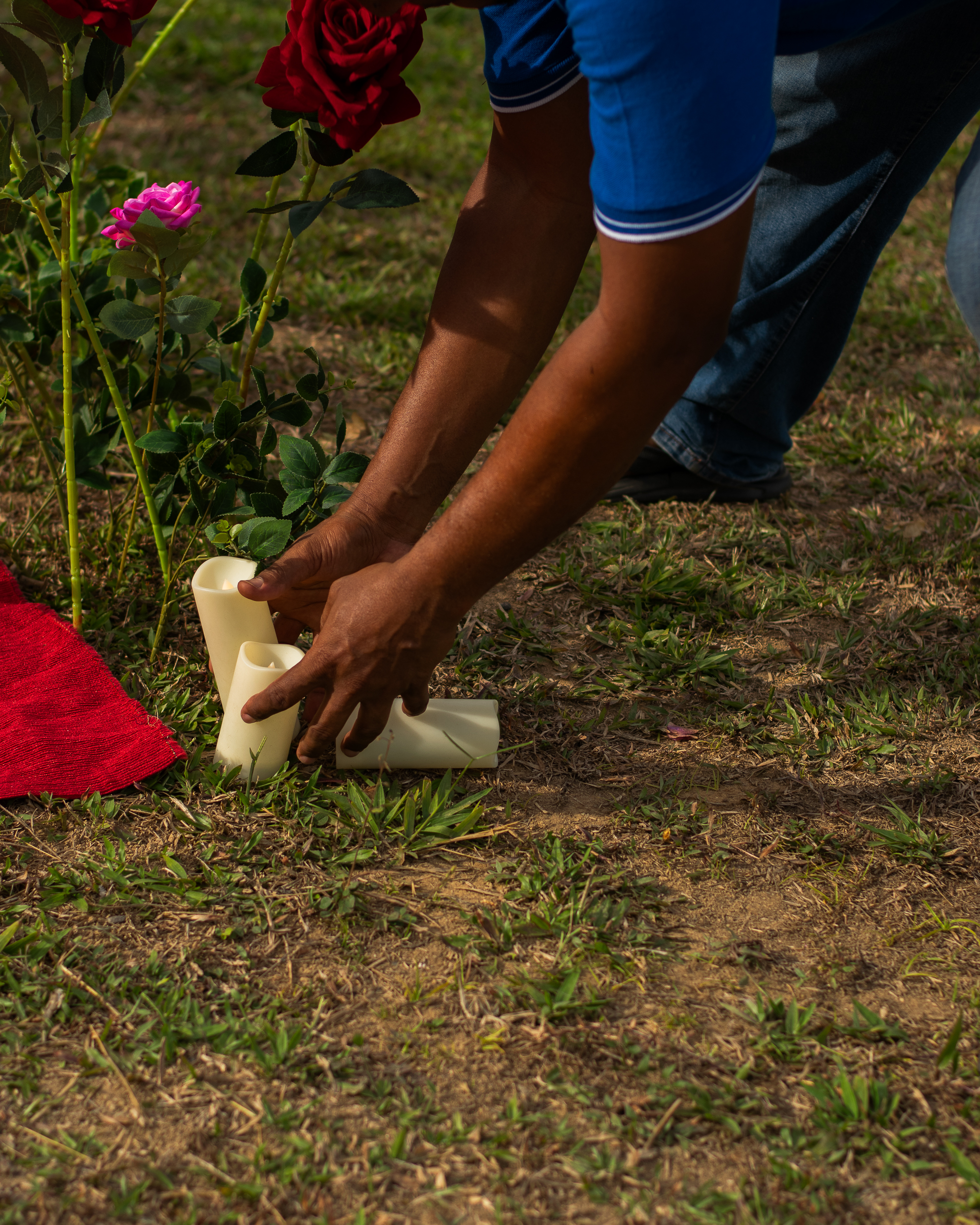 Picnic-Perfect team preparing a romantic marriage proposal setup in Trinidad and Tobago.
