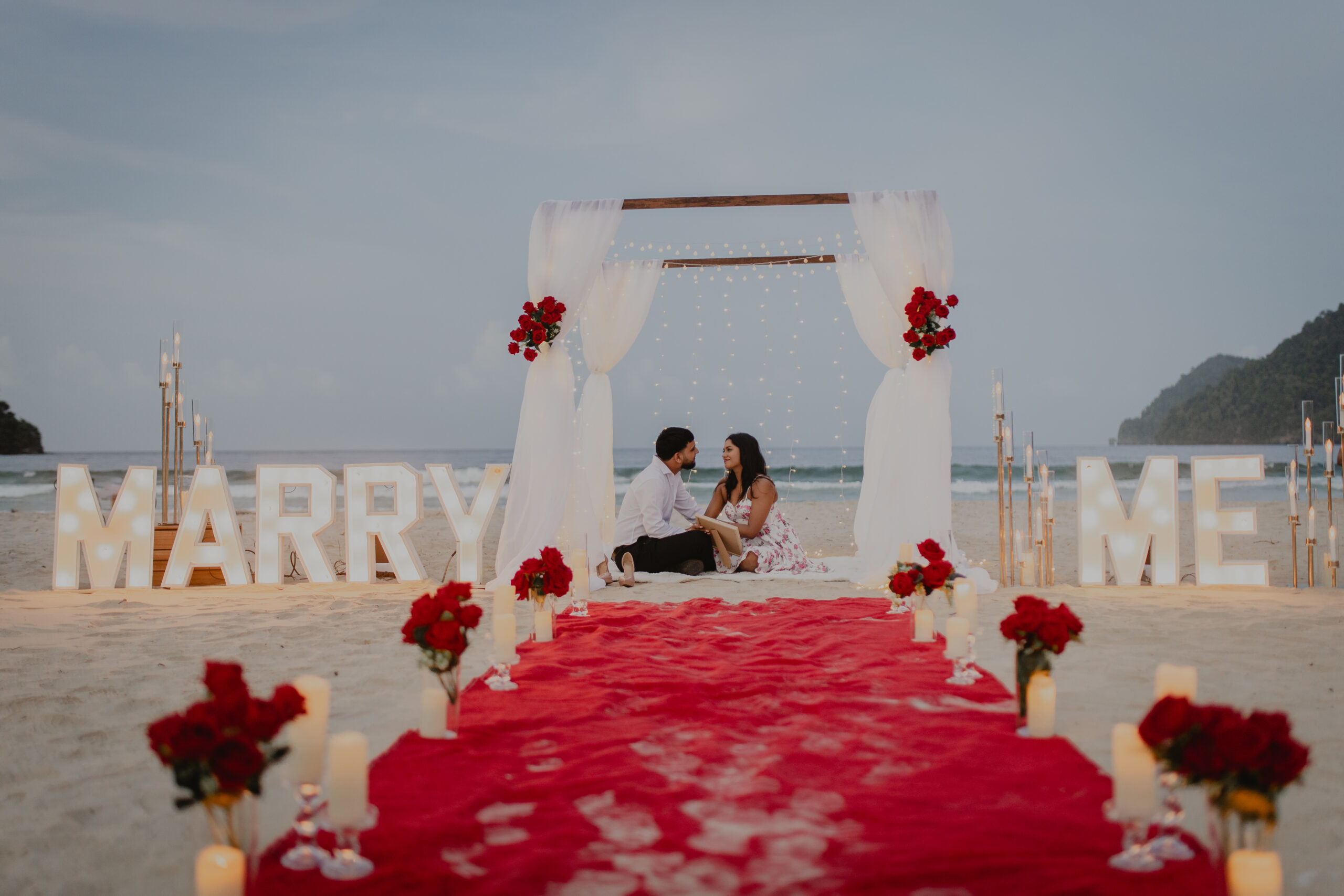 Propose at Maracas Beach Trinidad