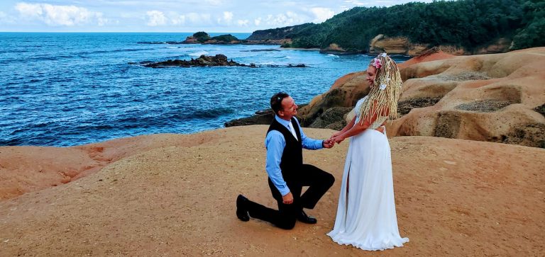 Proposal at Red Rocks in Dominica